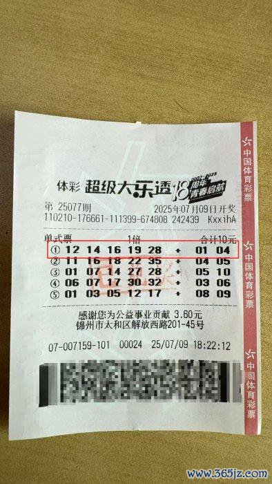 中奖彩票